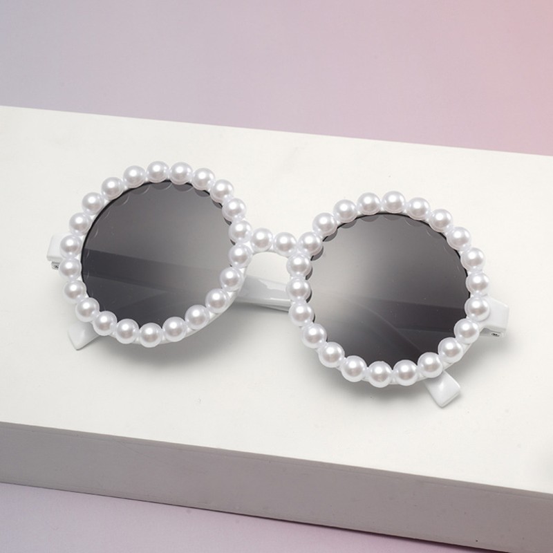 Pet Glasses Manufacturer - Luxury Pearl Embellished Dog Goggles Adjustable Fit Costume Parties