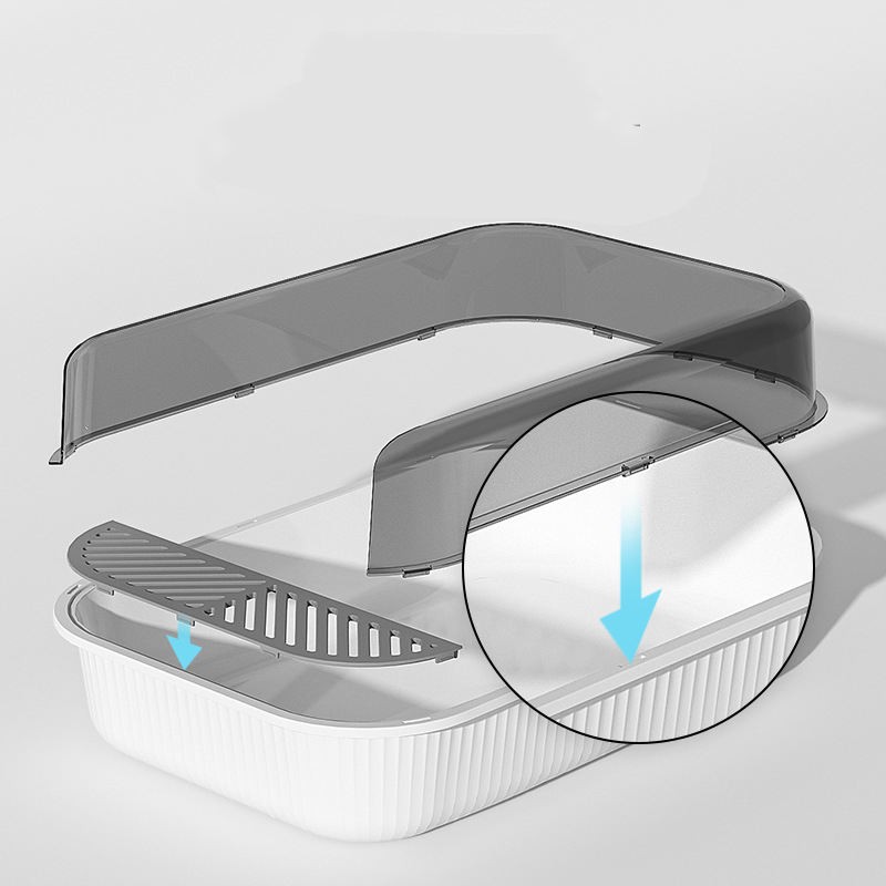 Modern Litter Box Supplier - Wholesale Modern Design Novel Style Plastic Semi-Closed Removable Box