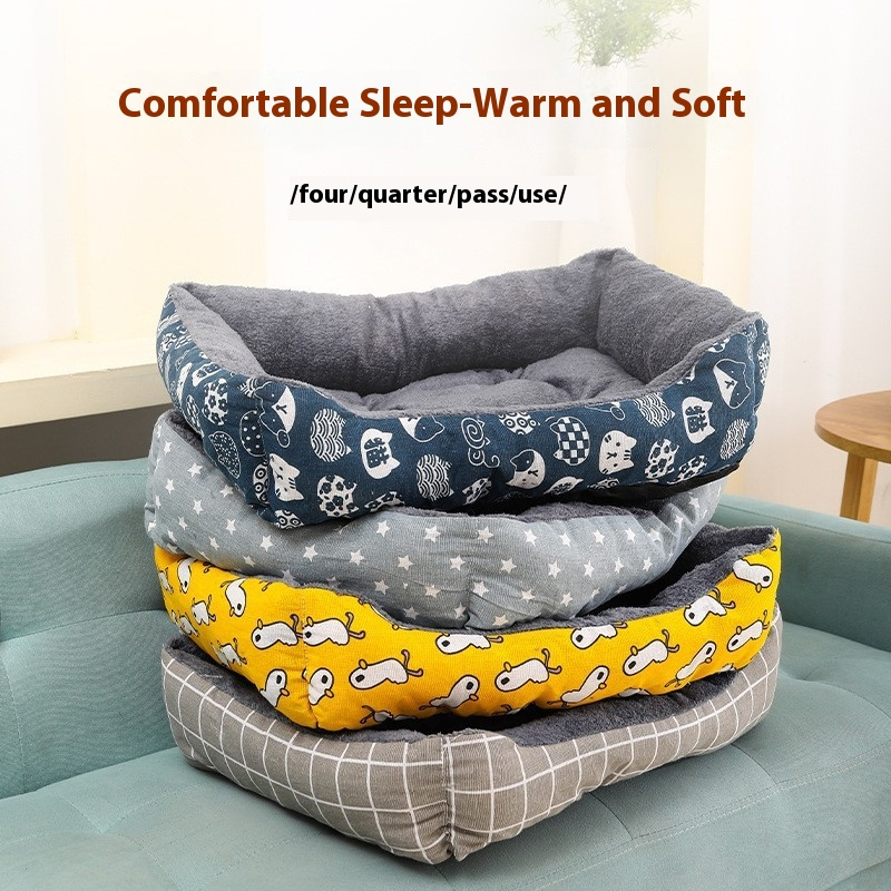 Pet Dog House Manufacturer - Wholesale Pet Dog House All-Season Warm Square Mat Cat Nest Bed