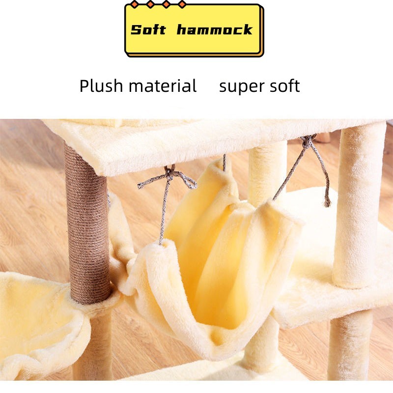 Cat Tree Manufacturer - Wholesale High-quality Wooden Platform Hammock Scratching Tree House Tower