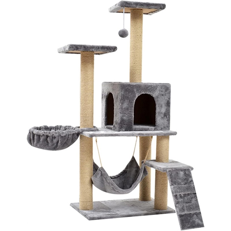 Plush Cat Tree Supplier - Hot Sale Custom New Design Luxury Plush Wooden House Scratching Post