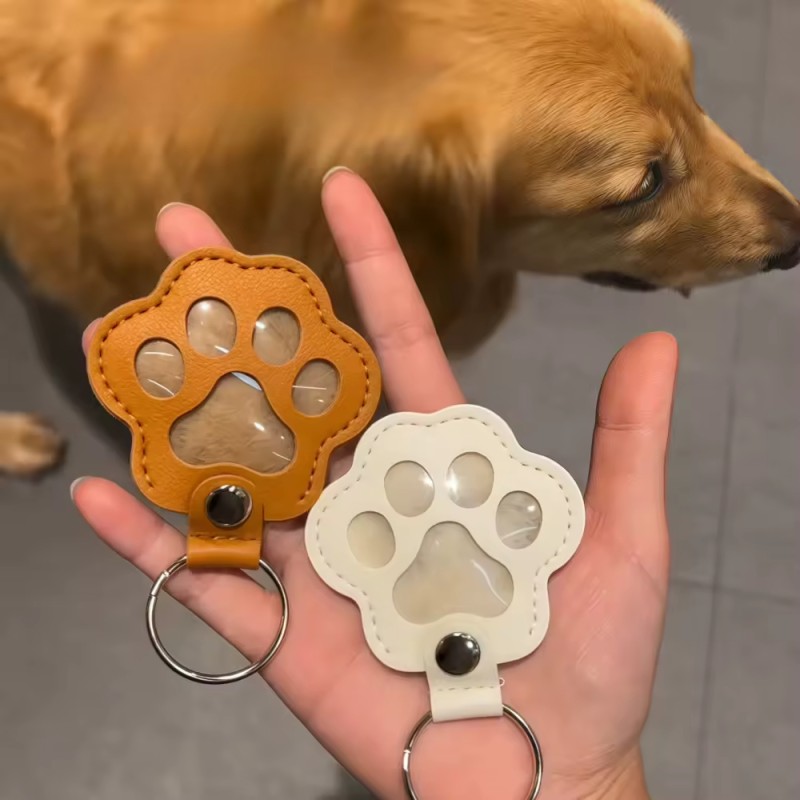 Paw Keychain Supplier - Eco Friendly Remembrance Gift Pets Hair Storage Memorial Keychain