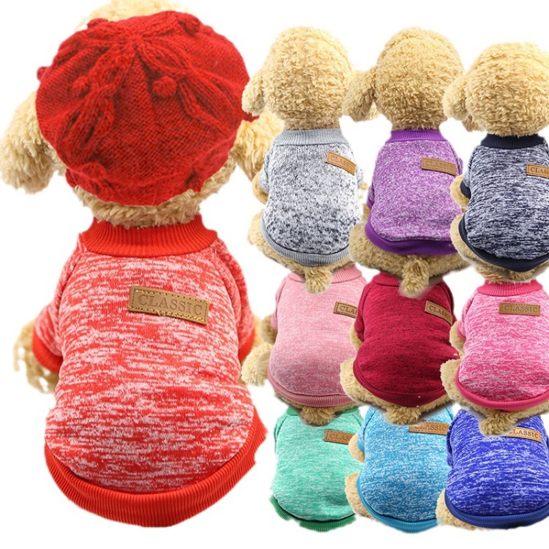 Autumn Dog Clothes Manufacturer - Classic Custom Autumn Winter Warm Dog Sweater Coat Soft Material