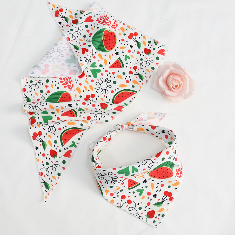 Dog Bandana Supplier - Premium Soft Fruit Design Bib Bandana for Holiday Photo Festival
