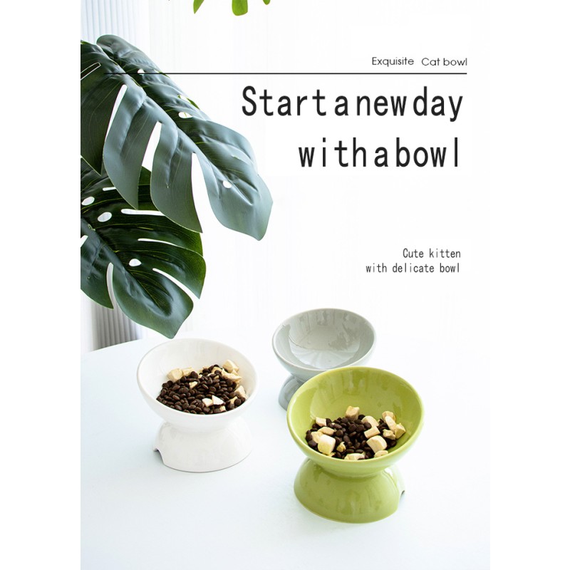 Raised Pet Bowls Supplier - High Quality New Arrival Customization Stoneware Adjustable Raised Bowl