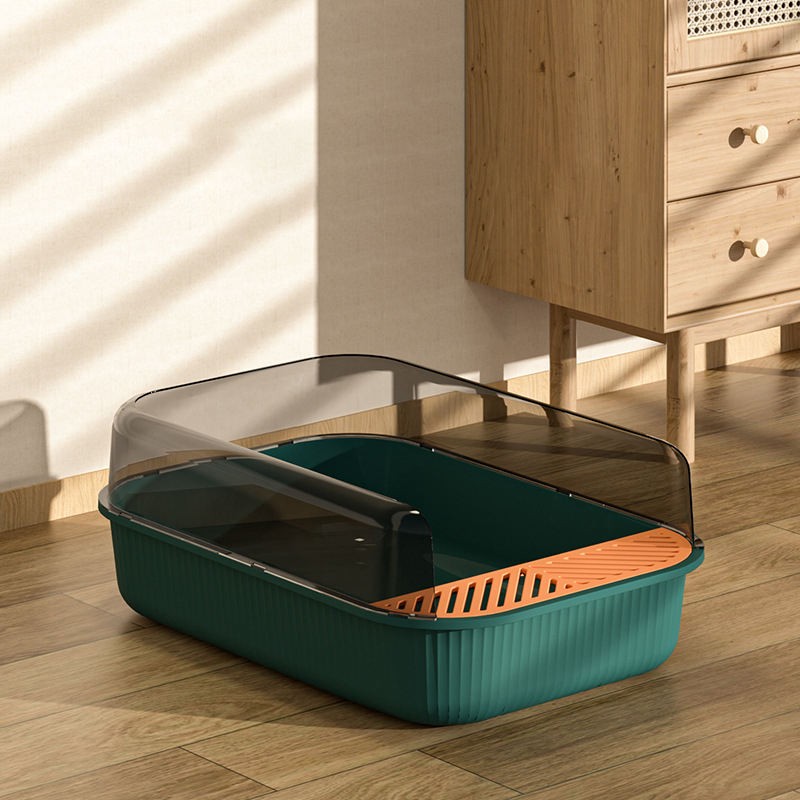 Modern Litter Box Supplier - Wholesale Modern Design Novel Style Plastic Semi-Closed Removable Box