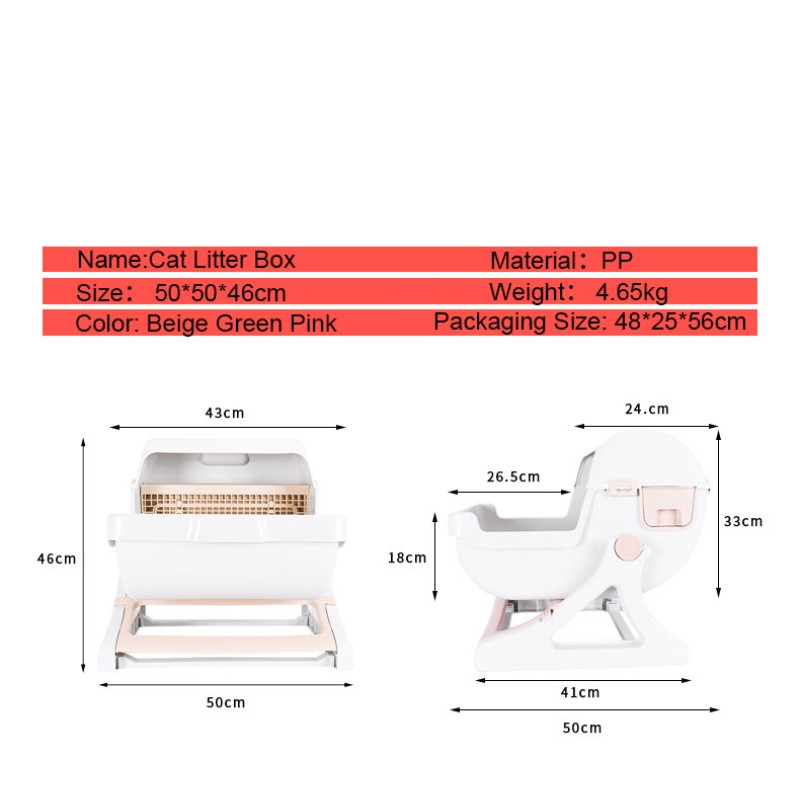 Self Cleaning Litter Box Supplier - Wholesale Extra Large Semi-Automatic Anti-splash Self Cleaning Box