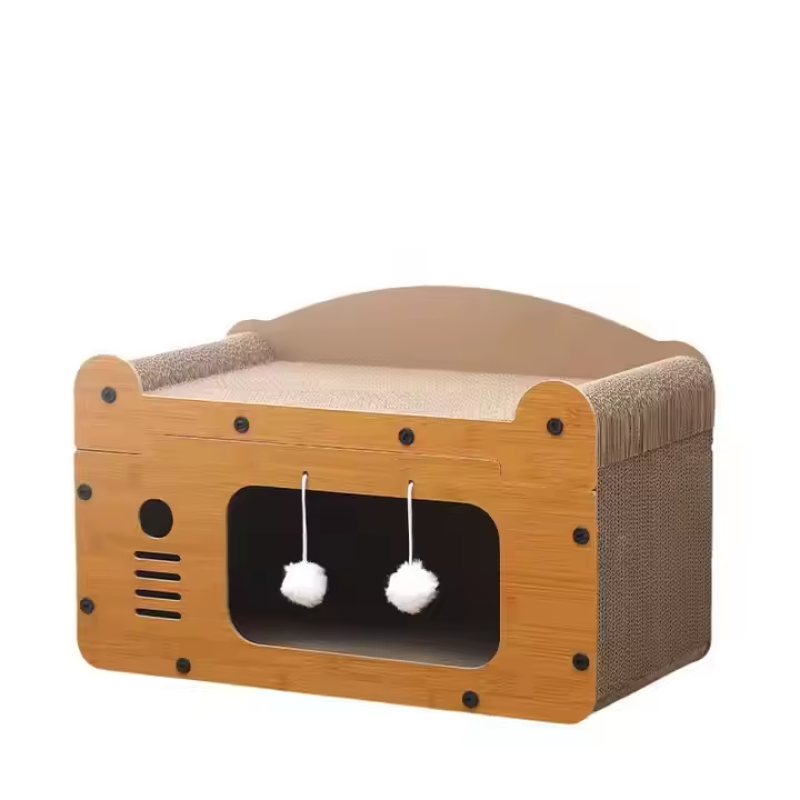 Corrugated Cat Bed Factory - Hot Selling Modern Interactive Nest Cat Tree Scratcher Corrugated Paper