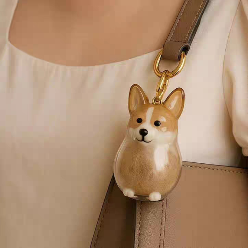 Pet Memorial Locket Manufacturer - Wholesale Dog Shape Keychain Hair Locket Keepsake Gift