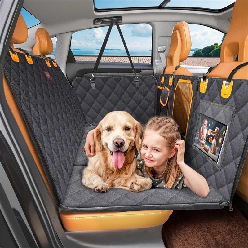 Car Seat Mat Supplier - 100% Waterproof Oxford Hard Bottom Board Dog Car Seat Mat for Backseat