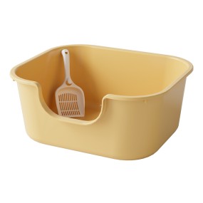 Litter Box Supplier - New Arrival Large Space Plastic Detachable Semi Closed Box with Shovel