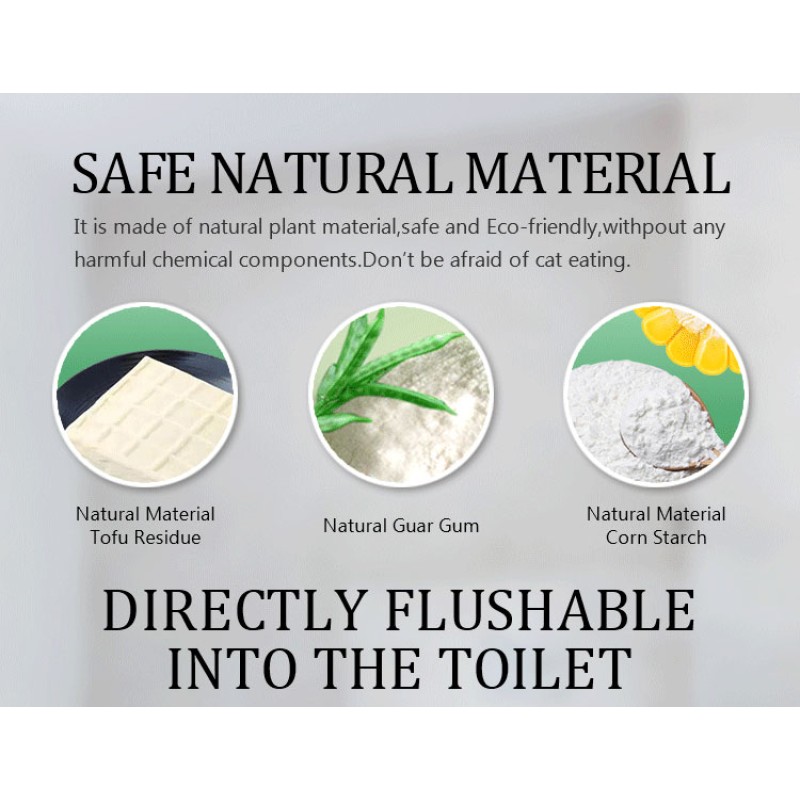 Tofu Cat Litter Supplier - Manufacturer's Activated Plant Tofu Litter Strong Clumping Flushable