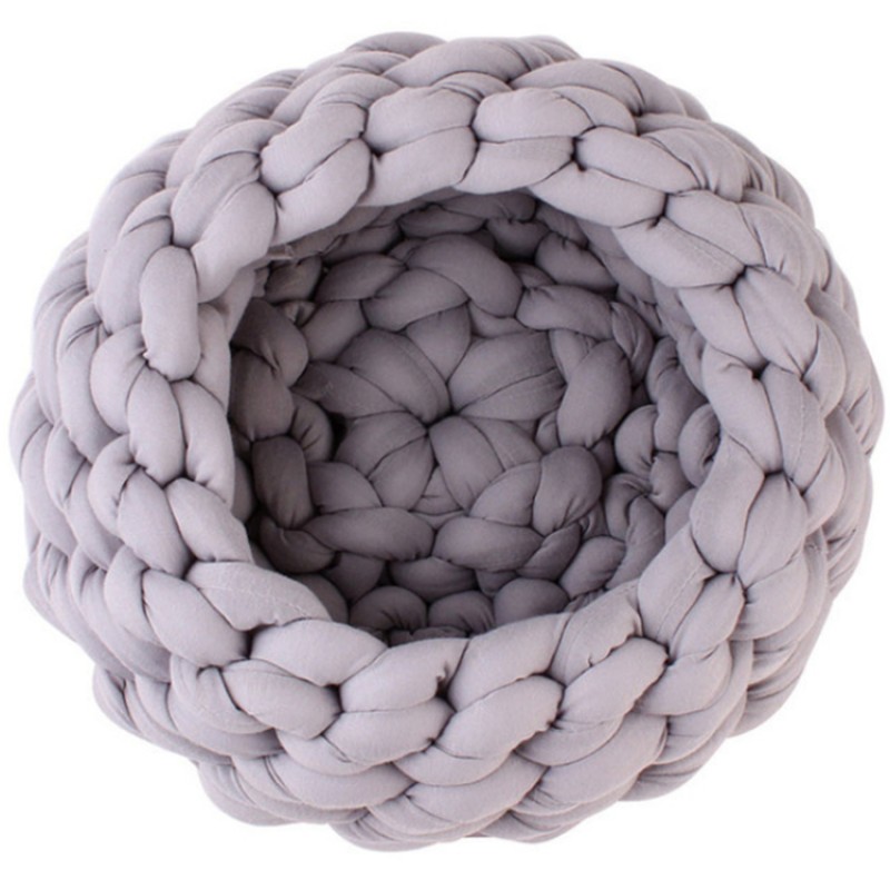 Dog Bed Basket Factory - Wholesale Custom Small Handmade Chunky Braided Basket Shape Bed