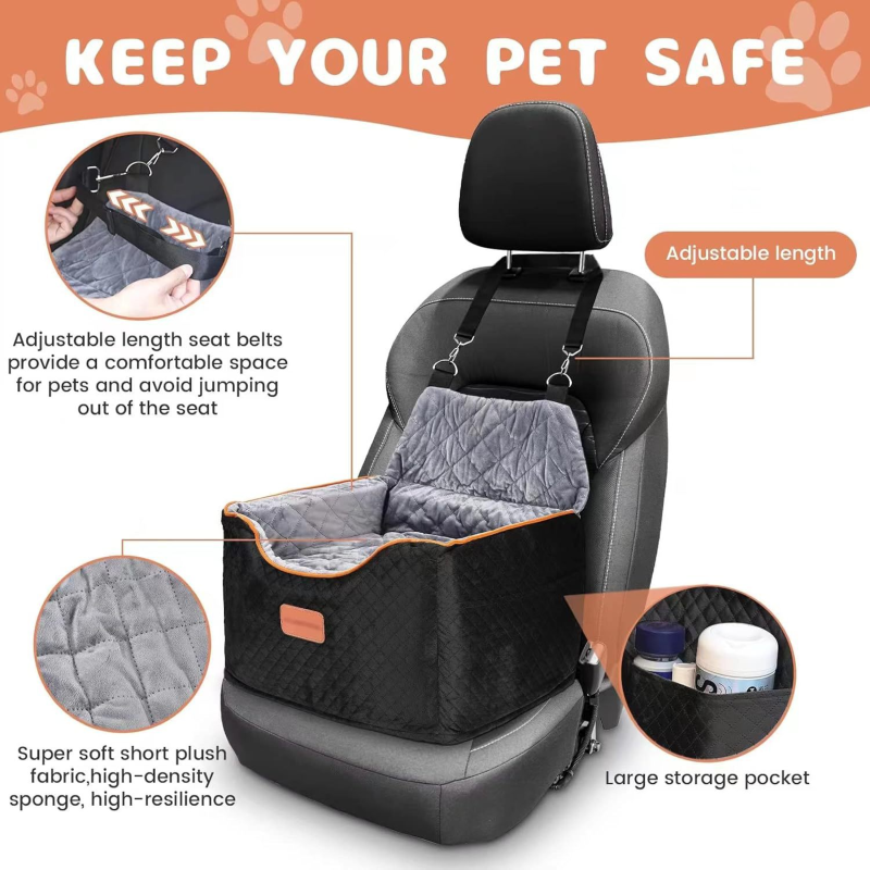 Pet Booster Seat Manufacturer - New Portable High Elasticity Memory Foam Pet Booster Seat Washable