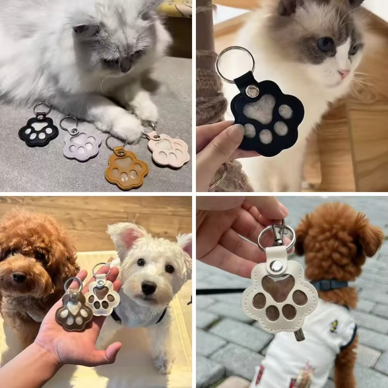 Paw Keychain Supplier - Eco Friendly Remembrance Gift Pets Hair Storage Memorial Keychain