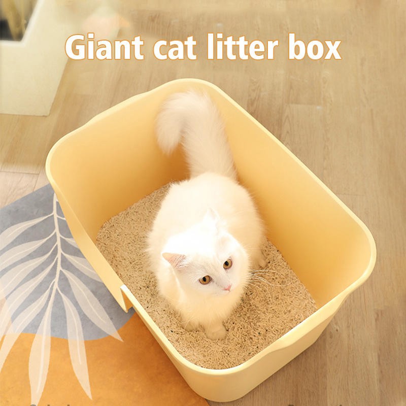Litter Box Supplier - New Arrival Large Space Plastic Detachable Semi Closed Box with Shovel