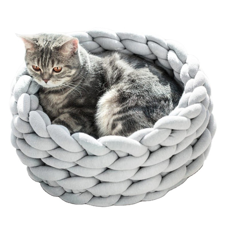 Dog Bed Basket Factory - Wholesale Custom Small Handmade Chunky Braided Basket Shape Bed