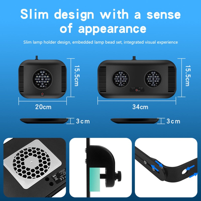 Aquarium LED Light Manufacturer - WiFi Controlled 100W LED Lighting for Salt Water Corals