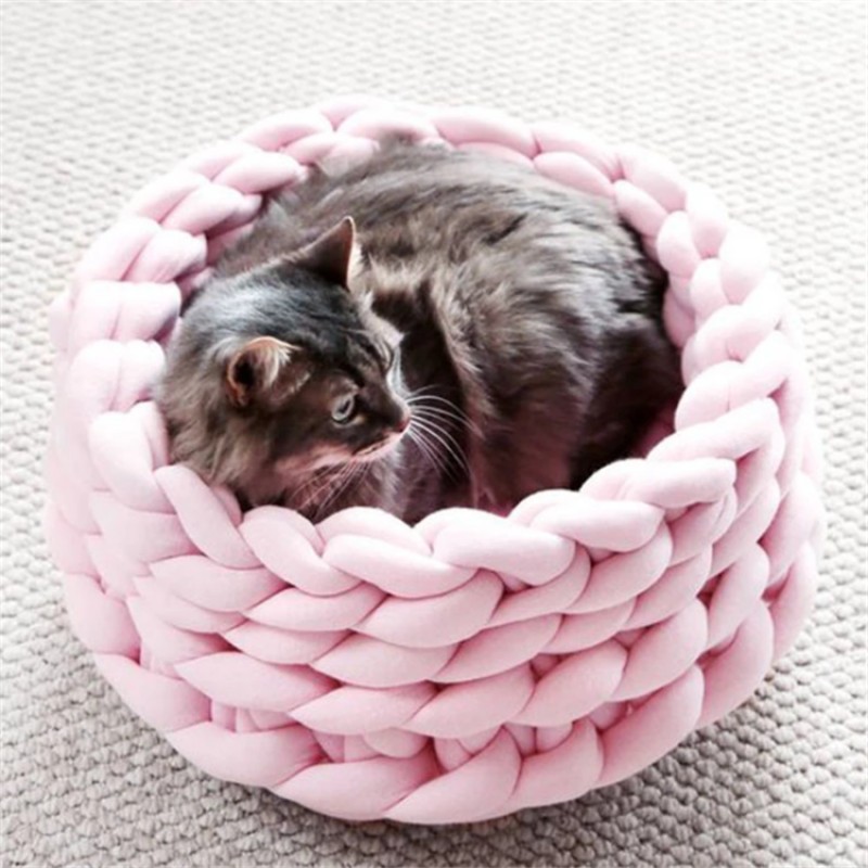 Dog Bed Basket Factory - Wholesale Custom Small Handmade Chunky Braided Basket Shape Bed