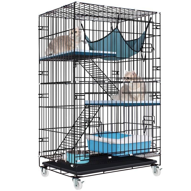 Pet Cage Factory - Hot Selling Wholesale Multi-layer Metal Wire Cage on Wheels Home Use