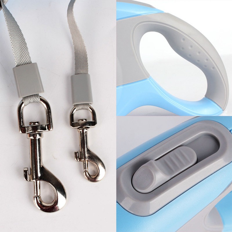 Retractable Leash Supplier - Custom Double Retractable Roulette Leash 3 and 5 M Long Leashes