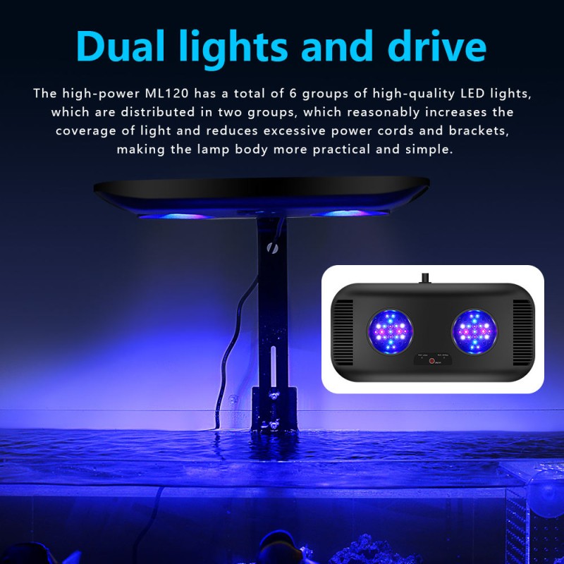 Aquarium LED Light Manufacturer - WiFi Controlled 100W LED Lighting for Salt Water Corals