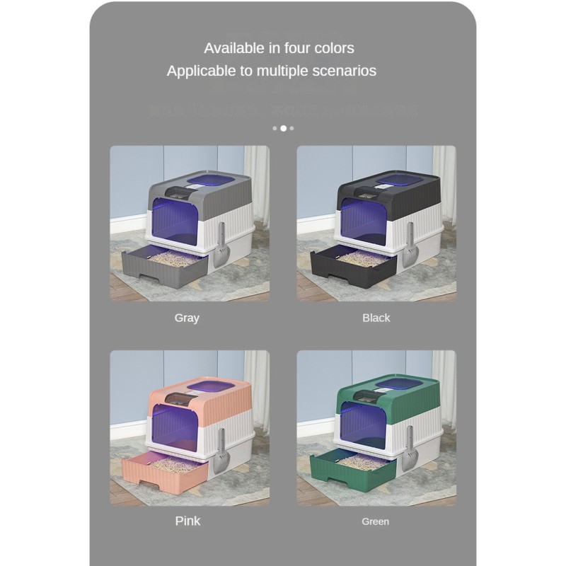 Automatic Litter Box Factory - Hot Sale Wholesale Extra-large Automatic Drawer Enclosed Sterilization