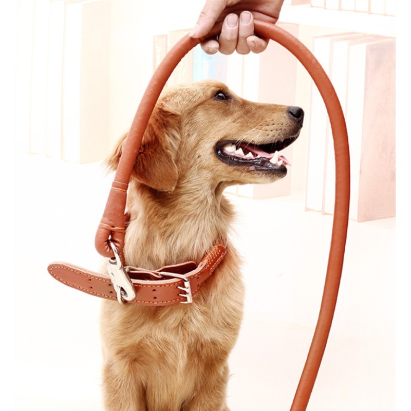 Leather Collar Set Factory - Solid Pattern Wholesale Dog Collar and Leash Suit PU Leather Rope
