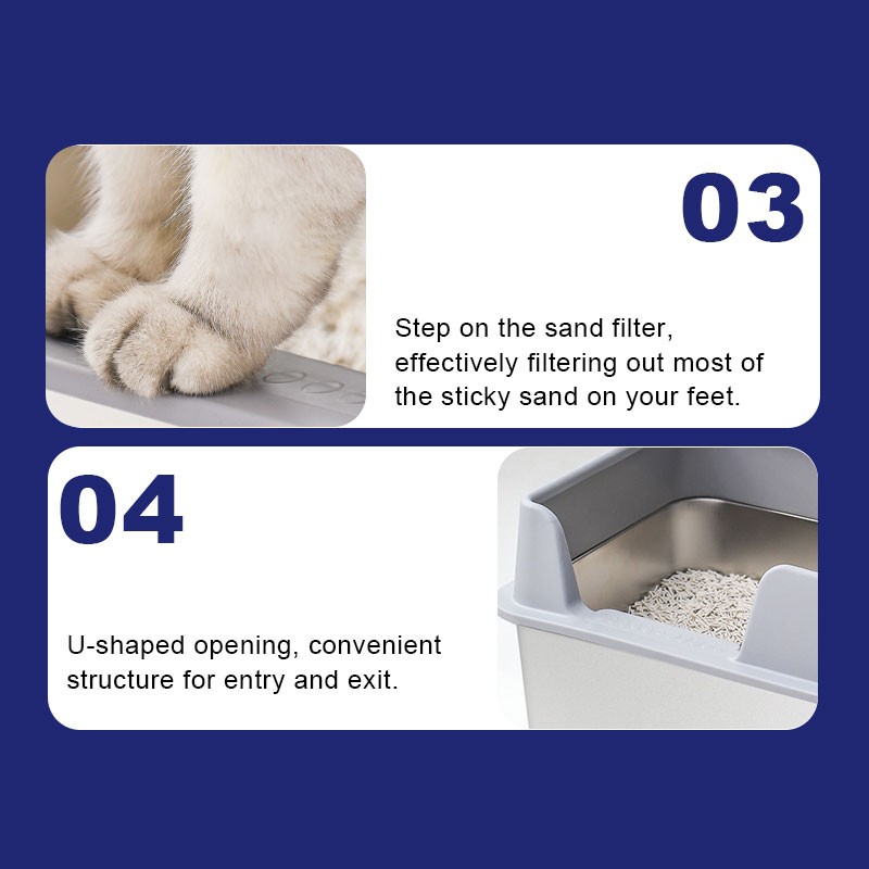 Stainless Litter Box Manufacturer - High Quality Stainless-Steel Plastic Easy Clean Litter Box