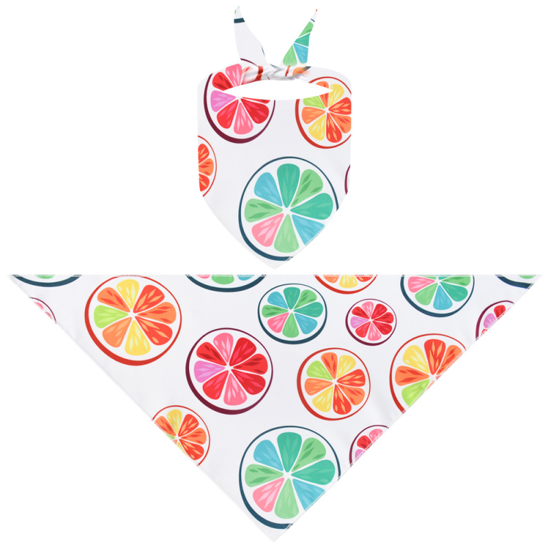 Dog Bandana Supplier - Premium Soft Fruit Design Bib Bandana for Holiday Photo Festival