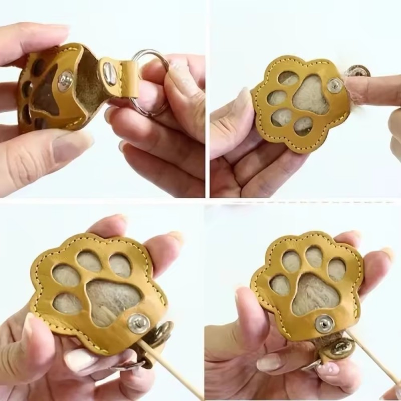 Paw Keychain Supplier - Eco Friendly Remembrance Gift Pets Hair Storage Memorial Keychain