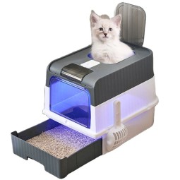 Automatic Litter Box Factory - Hot Sale Wholesale Extra-large Automatic Drawer Enclosed Sterilization