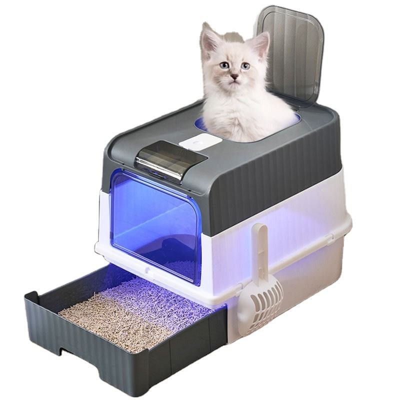 Automatic Litter Box Factory - Hot Sale Wholesale Extra-large Automatic Drawer Enclosed Sterilization