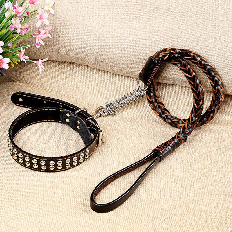 Braided Leather Collar Manufacturer - Wholesale High Quality Popular Leather Adjustable Braided Collar