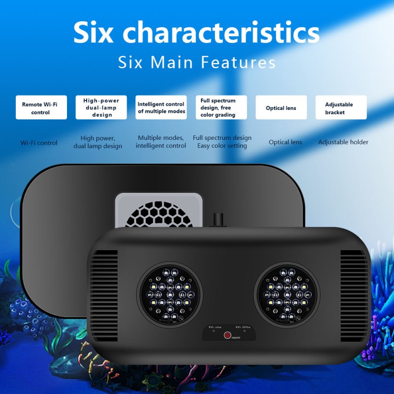 Aquarium LED Light Manufacturer - WiFi Controlled 100W LED Lighting for Salt Water Corals