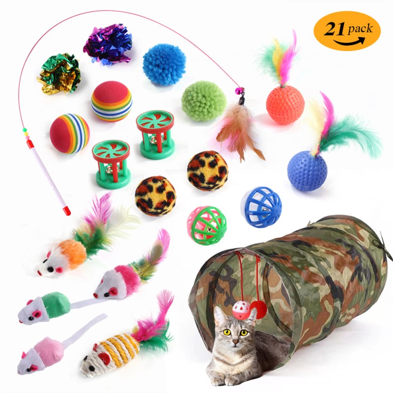 Mouse Toy Set Manufacturer - Hot Sale 21Pcs/Pack Eco-Friendly Mouse Toy Set Interactive Tunnel
