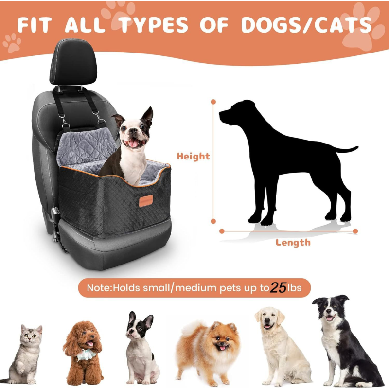 Pet Booster Seat Manufacturer - New Portable High Elasticity Memory Foam Pet Booster Seat Washable