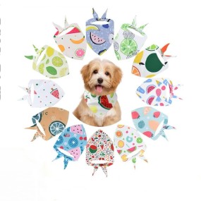 Dog Bandana Supplier - Premium Soft Fruit Design Bib Bandana for Holiday Photo Festival