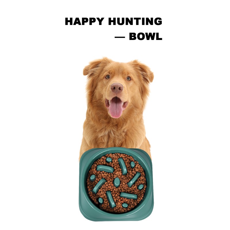 Slow Feeder Bowl Factory - Manufacturer Wholesale Packed in Color Box Portable Plastic Slow Feeder