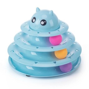 Cat Toy Tower Factory - Popular Interactive Motorised Turntable Circle Track Disk Moving Balls