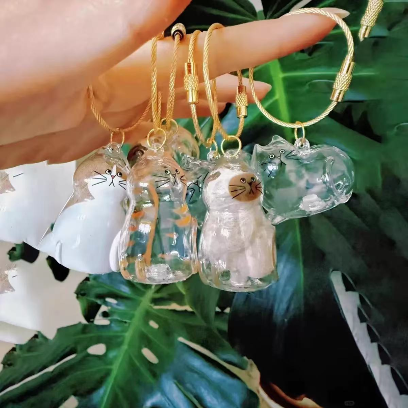 Pet Hair Keychain Factory - Wholesale Transparent Keepsake Capsule Memorial Gift for Owners