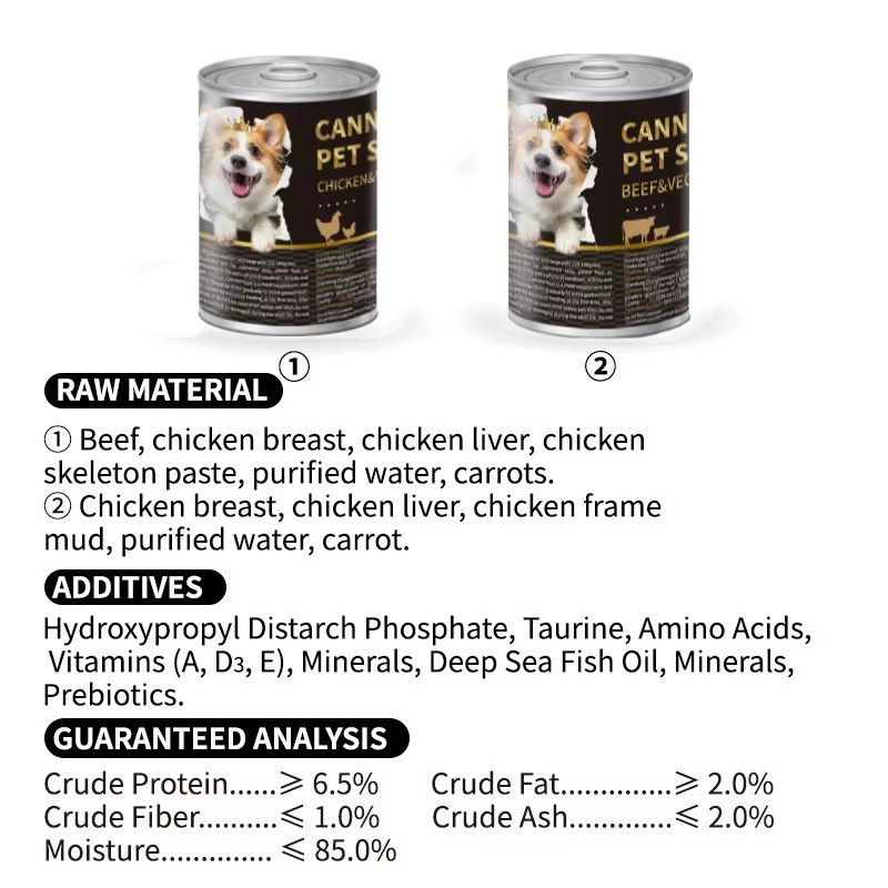 Canned Pet Dog Food Manufacturer - Low Price 375g