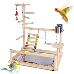 Bird Playground Supplier - Eco Friendly Wooden Gym