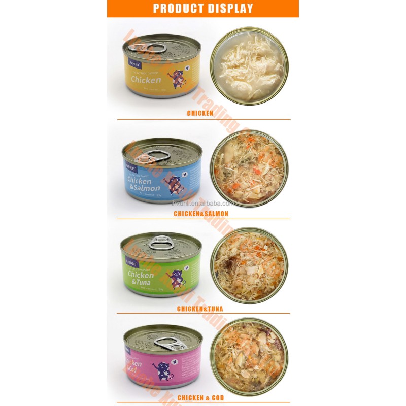 Canned Cat Food Manufacturer - 170g 85g Nutrition