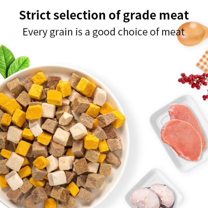 Raw Cut Treats Factory - Organic Freeze-Dried Raw Cut Chicken Duck Meat Fish Shrimp Liver Treats