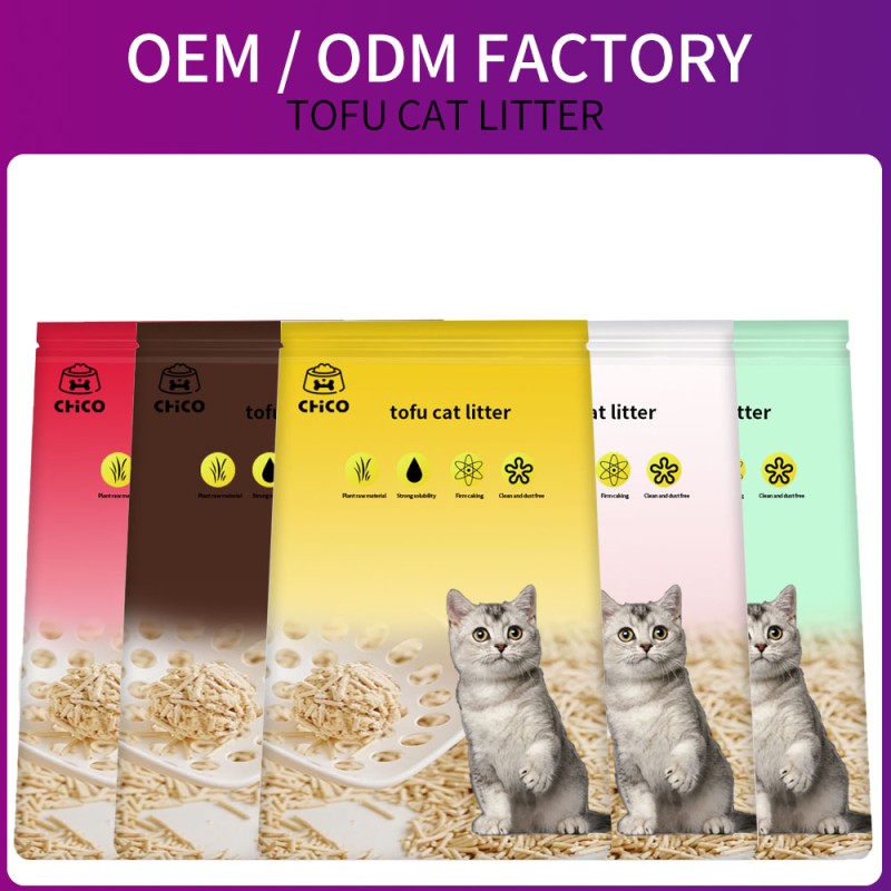 Natural Bulk Litter Supplier - Powerful Deodorizer Easy Clean Natural Bulk Tofu Cat Sand