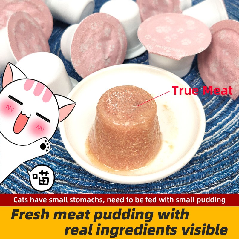 Wet Cat Food Factory - 80g Wet Cat Food Canned Chicken in Goat's Milk Abalone Sauce Canned
