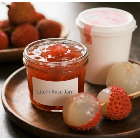 Lychee Rose Jam Factory - Premium with Real Fruit Petals Natural Fruit Spread