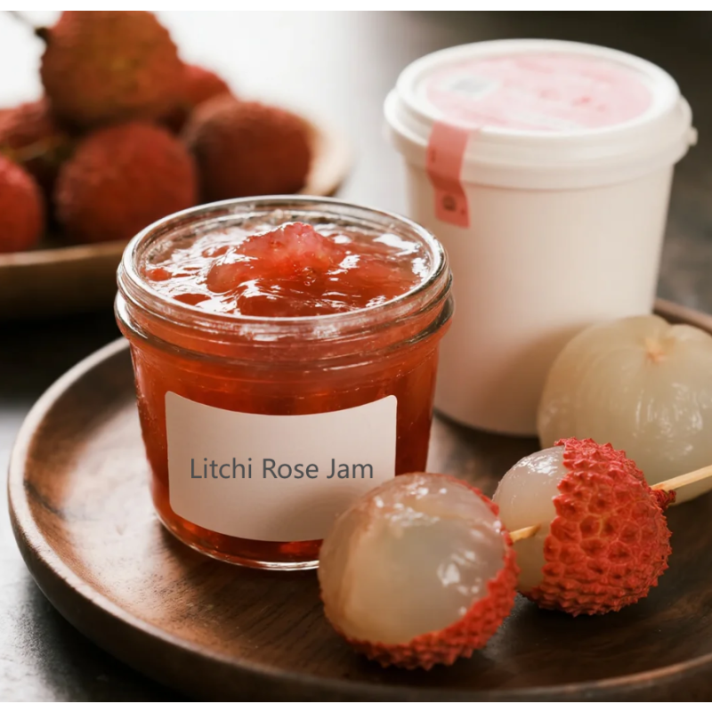 Lychee Rose Jam Factory - Premium with Real Fruit Petals Natural Fruit Spread