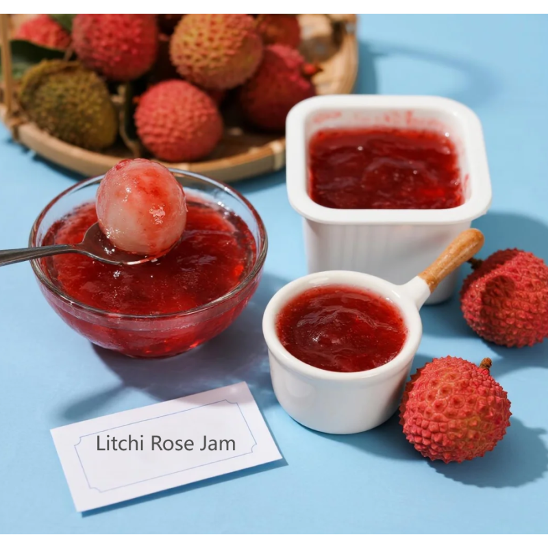 Lychee Rose Jam Factory - Premium with Real Fruit Petals Natural Fruit Spread